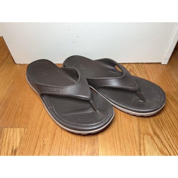 Crocs Shoes Mens Size 12 Flip Flops Sandals Comfort Casual Lightweight Beach - Picture 1 of 9